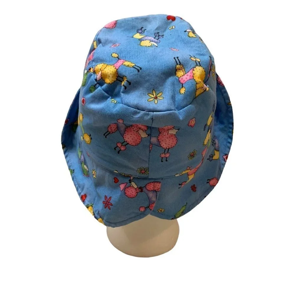 Chicken Noodle San Francisco Baby Girl's Bucket Hat Infant Size Dog Print Bow